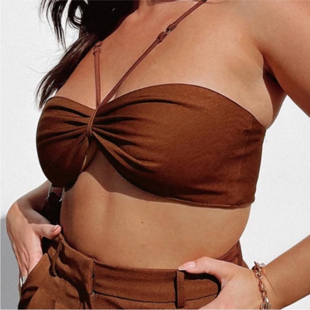 Princess Polly Elana Top Only Brown‎ Women’s Size 4